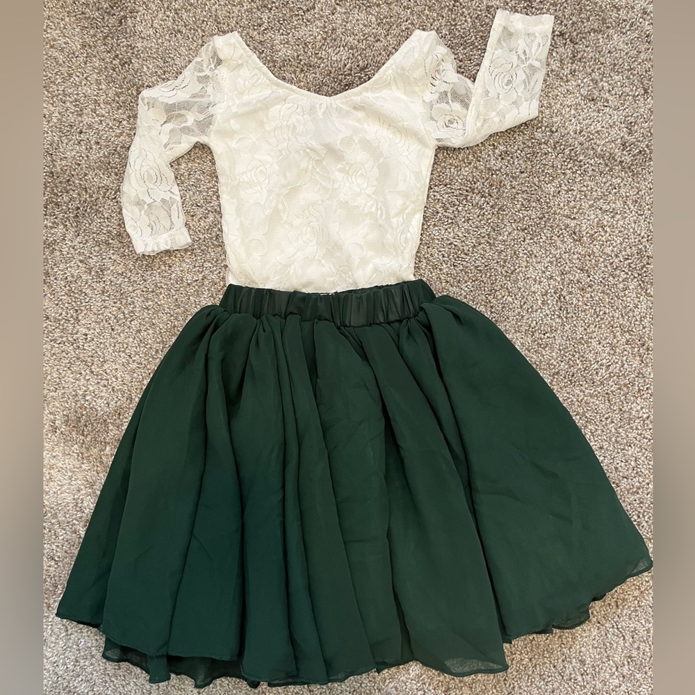 Bailey’s Blossom Holiday/Christmas Skirt & Leotard Set/Outfit — 6-9 Mo